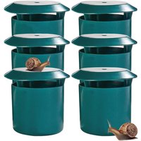 Snail Slug Traps Plastic Pest Catcher Box - Green / 6