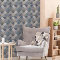 Superfresco Easy Kaleidoscope Geometric Wallpaper - Denim