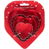 Pack of 4 Heart Shape Cookie Cutters