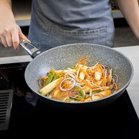 MasterClass Stir Fry Pan Wok For Induction Hob - Grey