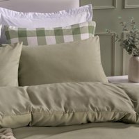 OHS 2 Pack Soft Microfibre Wrinkle Resistant Housewife Pillowcases in Pale Green | Size: Standard Pillow Case