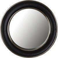 Jade Silver Rectangular Sunburst Wall Mirror - Black