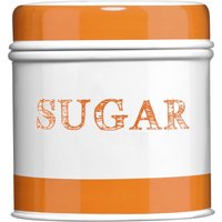 Sketch Orange and White Sugar Canister - Orange