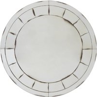 Petillo Thick Silver Frame Rectangular Wall Mirror - Grey
