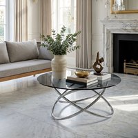 Cassy Smoked Glass Top Coffee Table - Grey