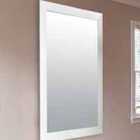 Modern Bright White layered Wall Mirror 5ft6 X 3ft6 - White