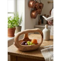Miressa Low Silver Grapes Fruit Bowl - Natural