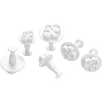 Sucre 6 Piece White Flower Cutter Set - White