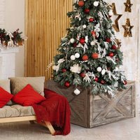 Christmas Tree Skirt Tree Box - Grey