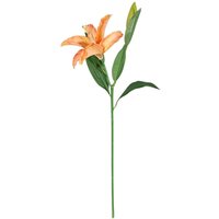 Artificial Silk Real Touch Lily Stem - Orange