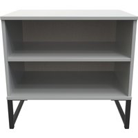 Diego Ready Assembled Double Open Bedside Cabinet - Dusk Grey