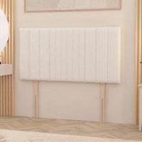 Arizona Plush Velvet 32" Divan Headboard - White / Double