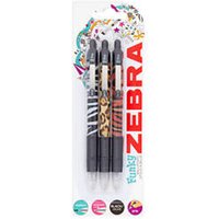 Pack of 3 Zebra Z-Grip Animal Ballpoint Pens