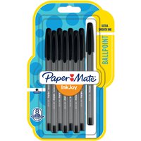 Pack of Eight Papermate Inkjoy Ballpoint Pens Black