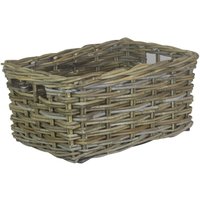 Rectangular Grey Rattan Storage Baskets - Grey / 47cm / 1.3kg