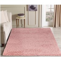 Desire Rugs Plain Living Room Fluffy Shaggy Area Rugs - Baby Pink / 160x230