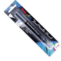 Pentel Arts - Dual Metallic Brush Pen - Metallic Ink - Single Pen - Silver