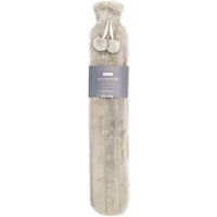 Long KH Faux Fur Hot Water Bottle - Stone