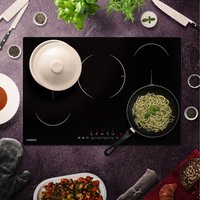 Induction hob Glass ceramic hob 5 zones - Black