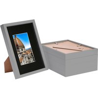 3D Shadow Box Frames with A5 Mount - A4 (8" x 12") - Grey - Pack of 5 - Black