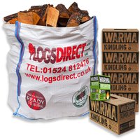 Kiln Dried Starter Kit Bundle with Kindling - Brown