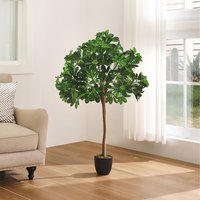Artificial Schefflera Tree in Pot for Decoration - Green