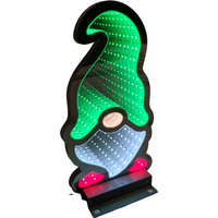 Infinity Light up Christmas Gonk Decoration with LEDs - Green