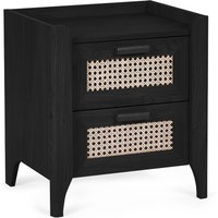 Sydney 2 Drawer Bedside - Black