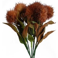 Bunch of Globe Thistle Ball Artificial Flower Stems - Globe Thistle Yellow