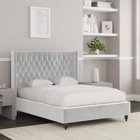Manhattan King Size Bed Frame - Silver