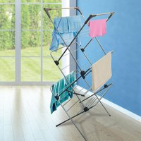 Vileda Sprint 3 Tier Clothes Airer Indoor Clothes Drying Rack 15M - Silver