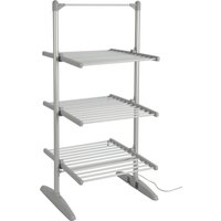 Heated 3 Tier Clothes Airer - Grey
