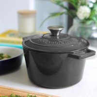 2.8L Round Cast Iron Casserole Dish - Slate Grey
