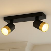 CGC PUZON Adjustable Two Headed Ceiling Spotlight - Black