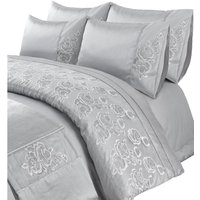 Amara Duvet Cover Set - Silver / King