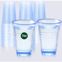 7oz Blue Plastic Cups Reusable Plastic Vending Cups - Blue / 500