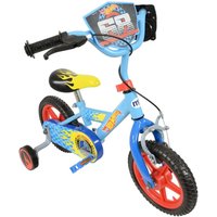 Hot Wheels Childrens Bike with Revver Sounds Kids First Pedal Bicycle - Blue