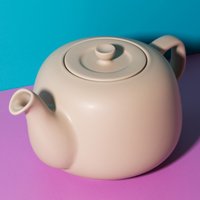 La Cafetire Classic 6 Cup Ceramic Teapot, 1.5L 'Latte' Teapot, Non-Drip Spout - White