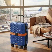 Hard Shell Suitcase, Cabin Travel Luggage, Blue - Bijou Blue
