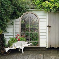 MirrorOutlet Country Arch Large Outdoor Garden Wall Mirror 160 x 91cm - Stone