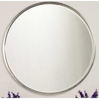 MirrorOutlet Large Round Silver Wall Mirror - 100cm - Antique Silver