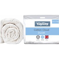 10.5 Tog Feels Like Down Cotton Cloud Duvet - White / 260cm