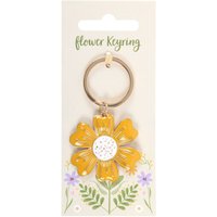 Yellow Daisy Keyring Charm - Yellow