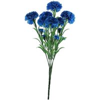 Artificial Carnation Bunch 48cm - Royal Blue
