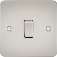 Knightsbridge Flat Plate 10AX 1G Intermediate Switch - Pearl - FP1200PL - Pearl