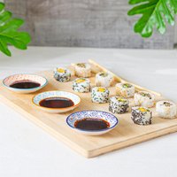 Hand-Printed Sauce Dishes - 10cm - Navy + Orange + Blue
