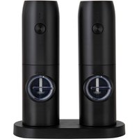 Rechargeable Salt Pepper Mill Set with Base - Black