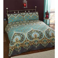 Asha Zoro Emerald Duvet Cover Set - Green / Single