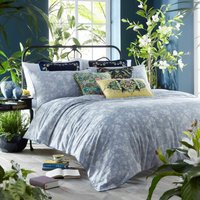 Wedgwood Magnolia Jasper Double Duvet Cover Bedding Set - Blue