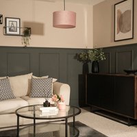 Reni Medium Velvet Pendant Light Shade - Pink